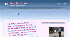 Desktop Screenshot of annspetservice.com